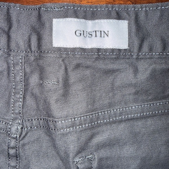 Gustin Caual Pants Button Fly 5 Pocket Size 40 Gray Straight Leg Made USA - Picture 6 of 10